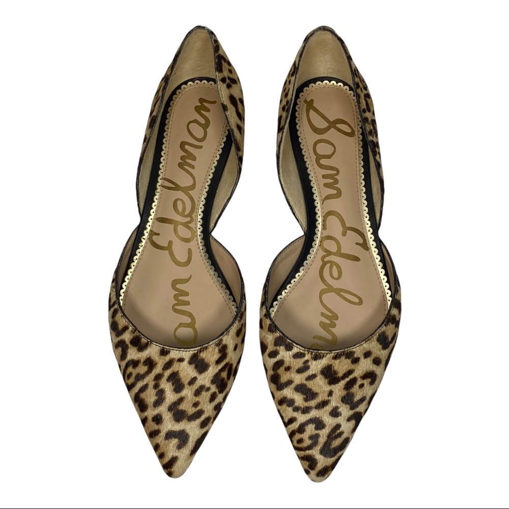 Leopard Print Rodney D’OrSay Pointy Flats Sz 9